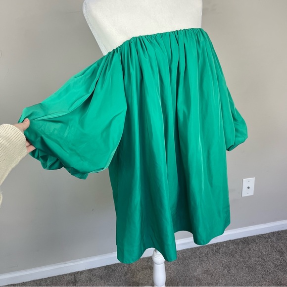 MARE MARE ANTHROPOLOGIE PUFF SLEEVE OFF THE SHOULDER MINI DRESS XXS - Picture 13 of 16